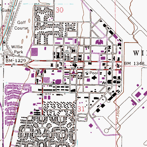 Topographic Map of Arizona State University Polytechnic Campus Palo Blanco Hall, AZ