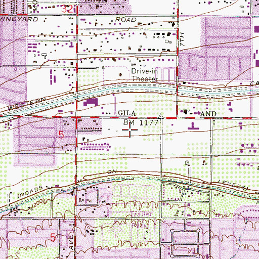 Topographic Map of Mountain Park Health Center, AZ