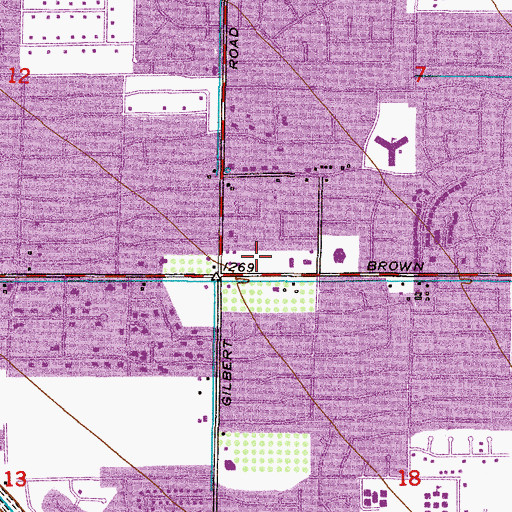 Topographic Map of Emeritus at Mesa Assisted Living Center, AZ