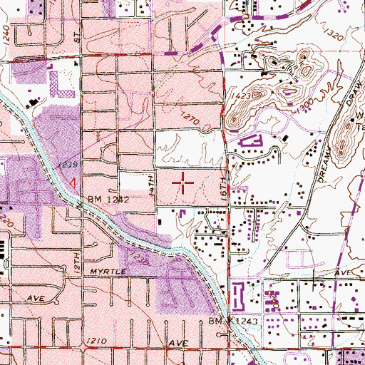 Topographic Map of The Terraces Assisted Living, AZ