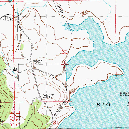 Topographic Map of Big Lake Railroad Cove Boat Launch, AZ