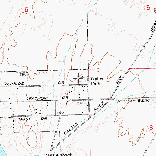 Topographic Map of Desert Hills Estates Recreational Vehicle Park, AZ