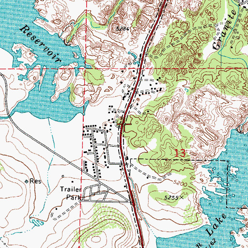 Topographic Map of Point of Rocks Campground, AZ