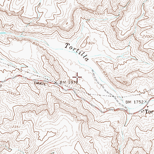 Topographic Map of Tortilla Campground, AZ