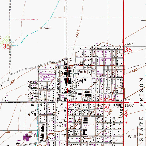 Topographic Map of Dorothy Nolan Senior Center, AZ