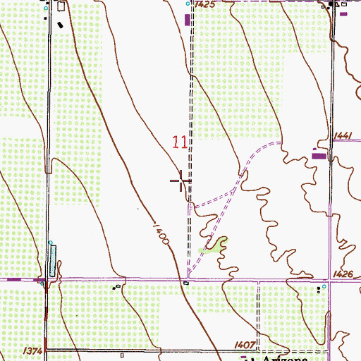 Topographic Map of Alta Mesa Golf Club, AZ