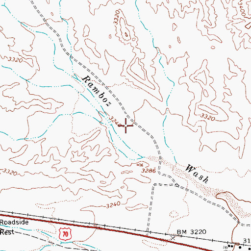 Topographic Map of Apache Stronghold Golf Club, AZ