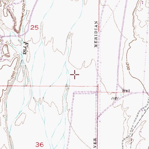 Topographic Map of Coyote Lakes Golf Club, AZ