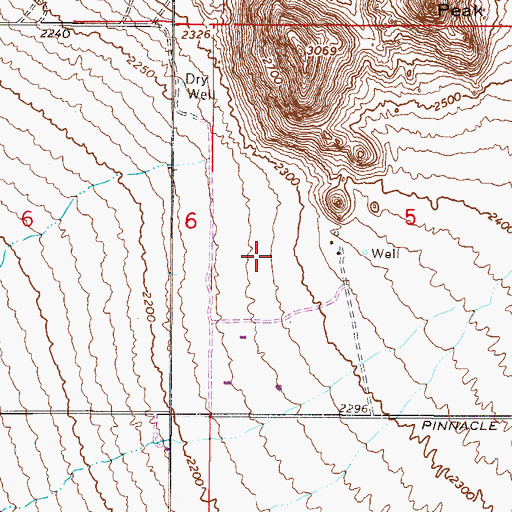 Topographic Map of Desert Highlands Golf Club, AZ