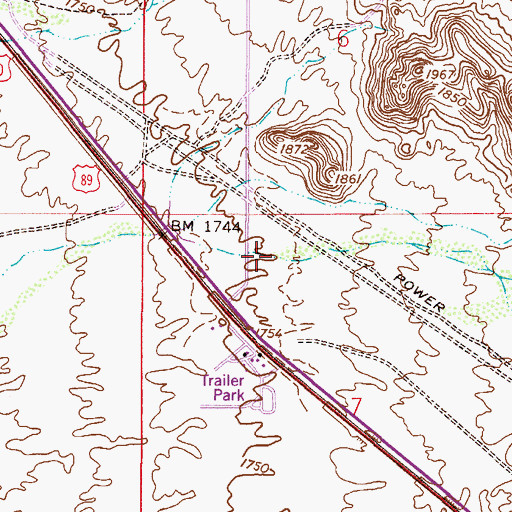 Topographic Map of Mountain Brook Golf Club, AZ