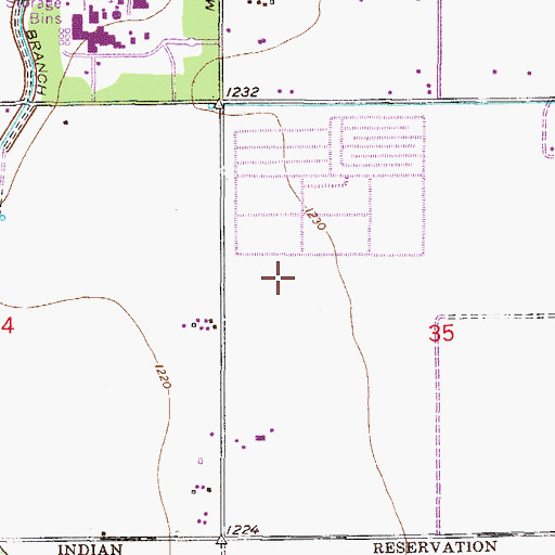 Topographic Map of Springfield Golf Resort, AZ