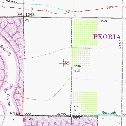 Topographic Map of Westbrook Village Golf Club, AZ