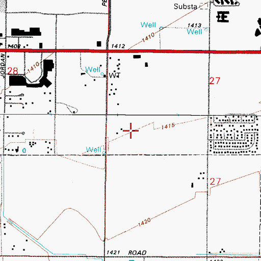Topographic Map of Fiesta Grande Mobile Home Park, AZ