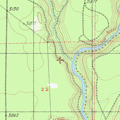 Topographic Map of Mud Creek, CA