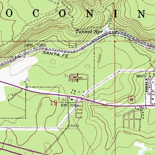 Topographic Map of Hidden Hollow Mobile Home Park, AZ