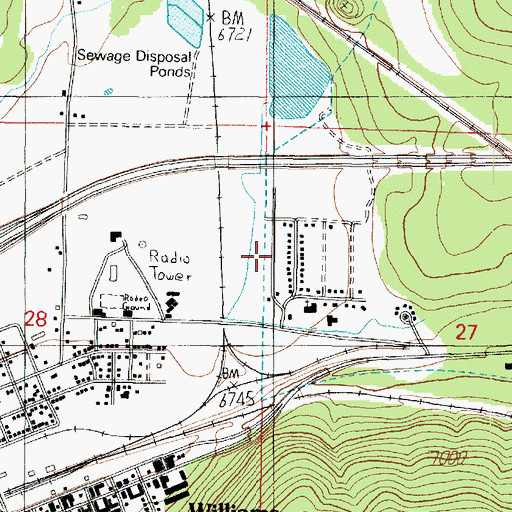 Topographic Map of Kaibab Mobile Home Park, AZ