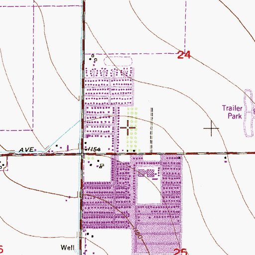 Topographic Map of McCoy's Mobile Home Ranch, AZ