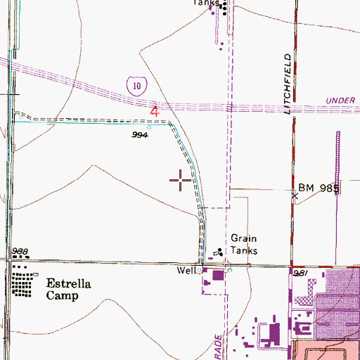 Topographic Map of Cancer Treatment Centers of America at Western Regional Medical Center, AZ