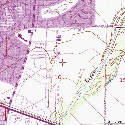 Topographic Map of Kindred Hospital Arizona - Northwest Phoenix, AZ