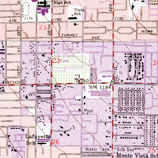 Topographic Map of Emeritus at Olive Grove Assisted Living Center, AZ