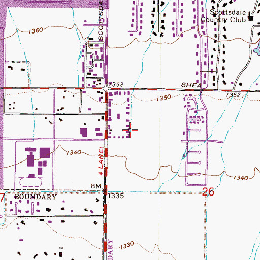 Topographic Map of Sunrise of Scottsdale Assisted Living Center, AZ