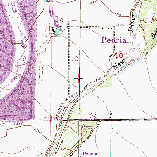 Topographic Map of The Forum at Desert Harbor, AZ