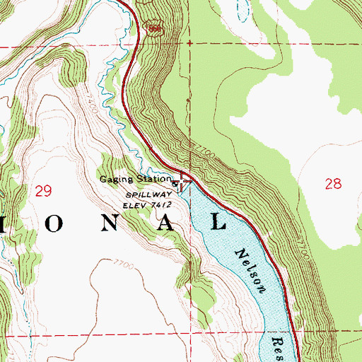 Topographic Map of Nelson Reservoir North Boat Launch, AZ