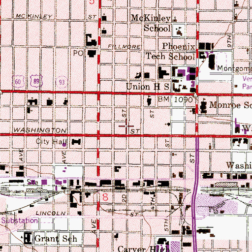 Topographic Map of Phoenix Symphony Hall, AZ