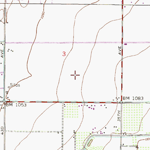 Topographic Map of Aguila 18 Hole Championship Course, AZ