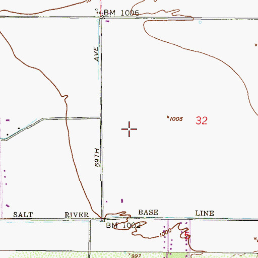 Topographic Map of Bougainvillea Golf Club, AZ