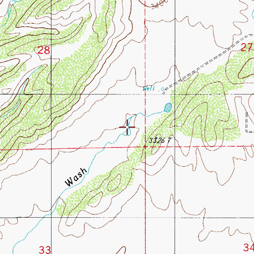 Topographic Map of Mountain View Country Club, AZ