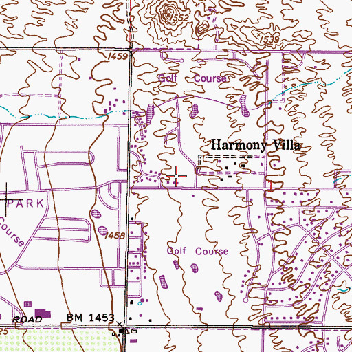 Topographic Map of Painted Mountain Golf Club, AZ