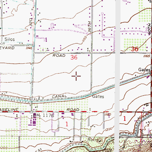 Topographic Map of Raven Golf Course at South Mountain, AZ