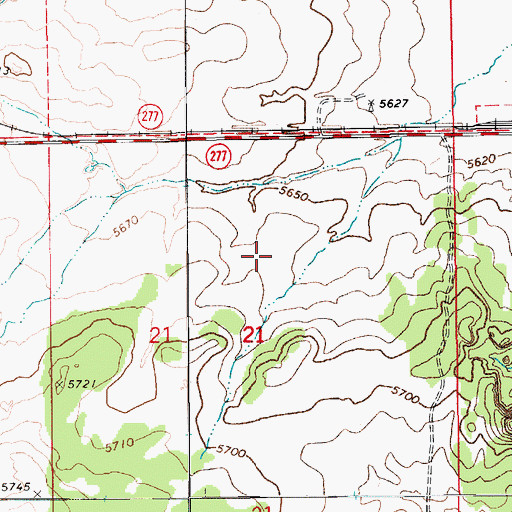 Topographic Map of Snowflake Municipal Golf Course, AZ