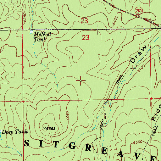 Topographic Map of Teorreon Golf Club, AZ