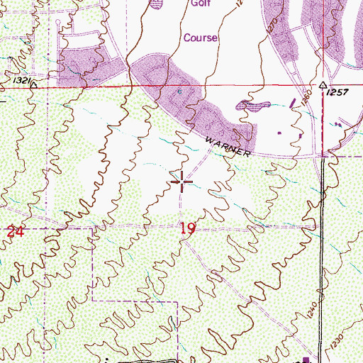 Topographic Map of The Lakes at Ahwatukee Golf Course, AZ