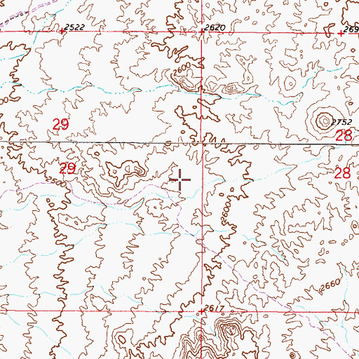 Topographic Map of Troon North Golf Club, AZ