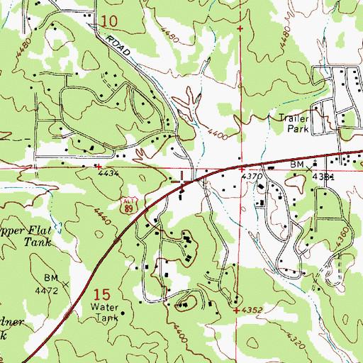 Topographic Map of Sedona Botanical Garden, AZ