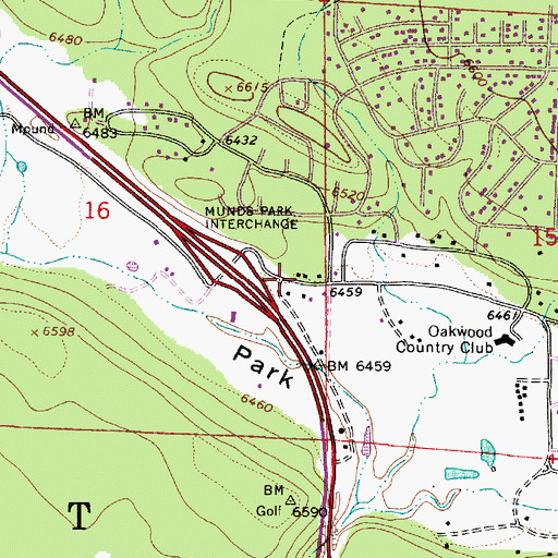 Topographic Map of Munds Park Post Office, AZ