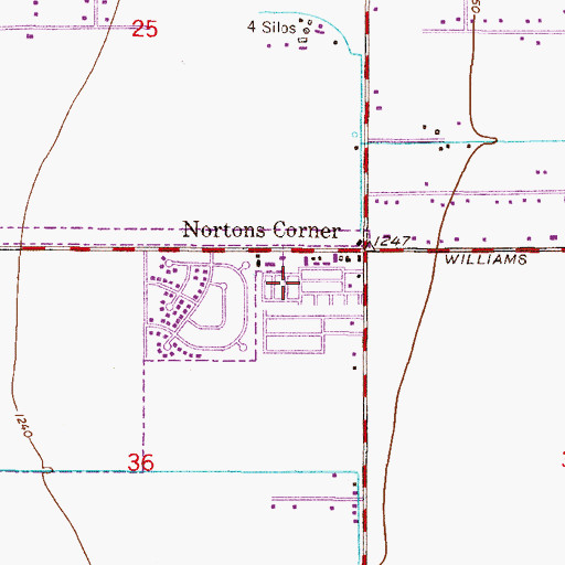 Topographic Map of Hacienda Solano Resort Mobile Home Park, AZ