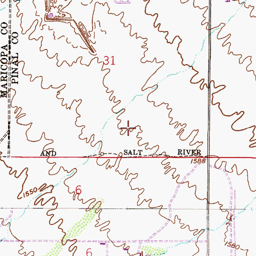 Topographic Map of La Casa Blanca Mobile Home Park, AZ