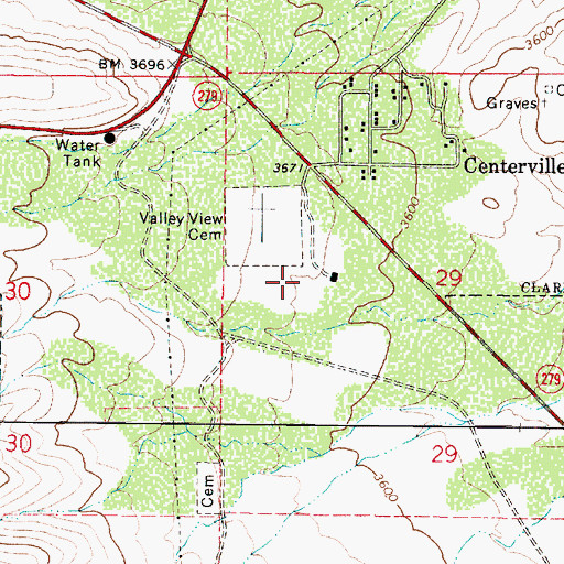 Topographic Map of Lampliter Village Mobile Home Park, AZ