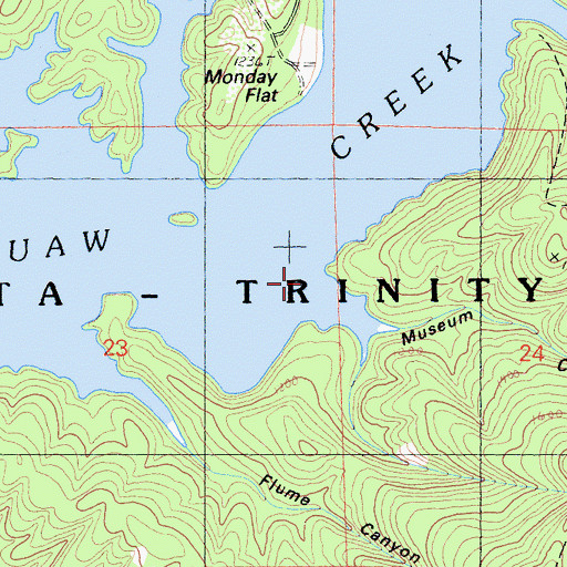 Topographic Map of Museum Canyon, CA
