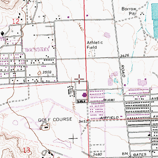 Topographic Map of The Lingenfelter Center, AZ
