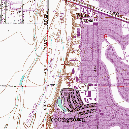 Topographic Map of Willow Creek Assisted Living and Memory Care Community, AZ