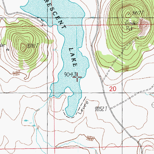Topographic Map of South Crescent Lake Boat Launch, AZ