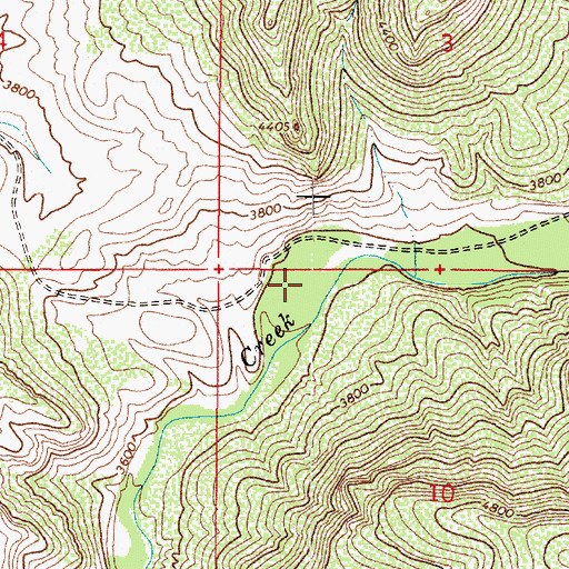 Topographic Map of Bull Pen Campground, AZ