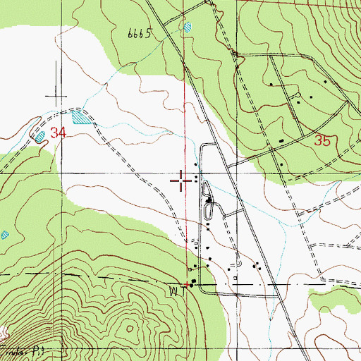 Topographic Map of Grand Canyon - Williams Kampgrounds of America, AZ