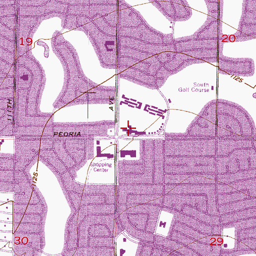 Topographic Map of Fairway Recreation Center, AZ