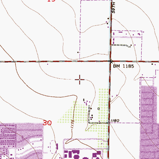 Topographic Map of Glendale Adult Center, AZ
